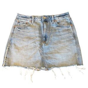 American Eagle Super High Rise A-line Denim Skirt 6 NWT